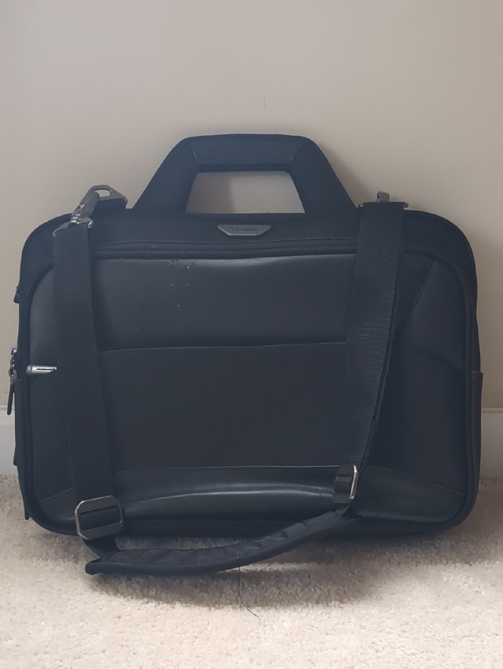 Black Laptop Briefcase Shoulder Bag - Professional